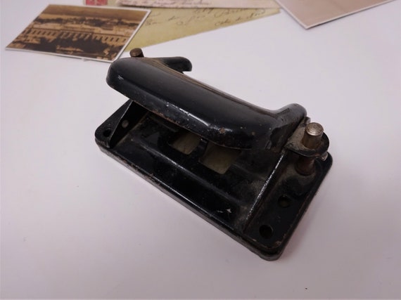 Vintage Metal Perforator, Paper Puncher, Black Office Hole Puncher, Old  Desk Perforator, Retro Office Tools From Czechoslovakia -  Denmark