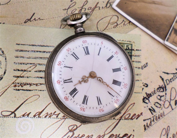 Silver pocket online watch for sale
