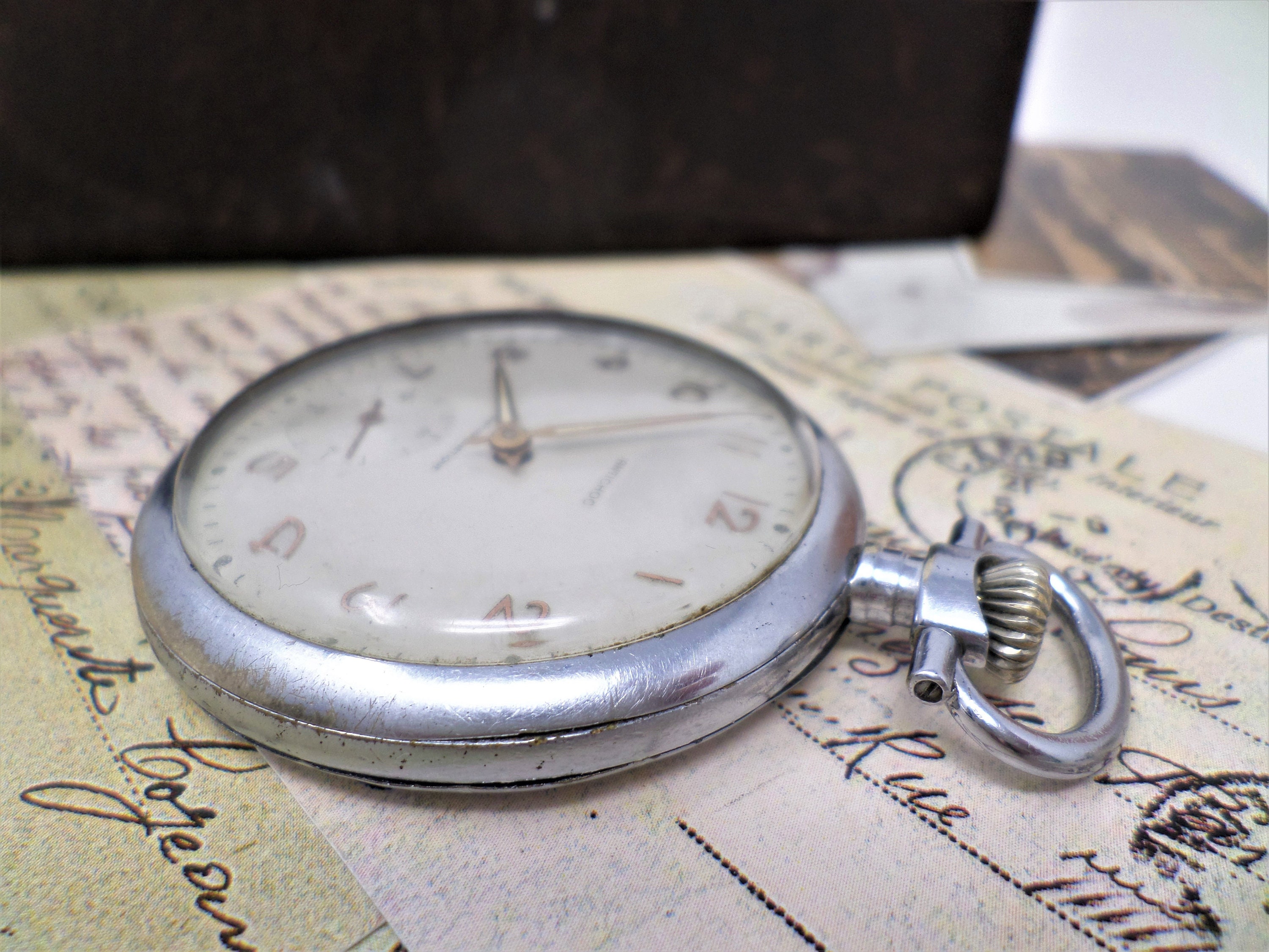 1960s Pocket Watch French Vintage Mens Pocket Watch With Etsy