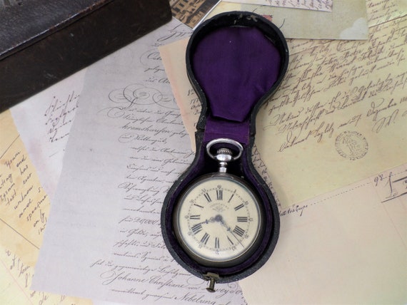 1882 Silver Swiss Pocket Watch, Vintage Pocket Wa… - image 9