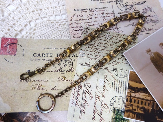 Pocket Watch Vest Chain, Vintage Waistcoat Chain,… - image 1