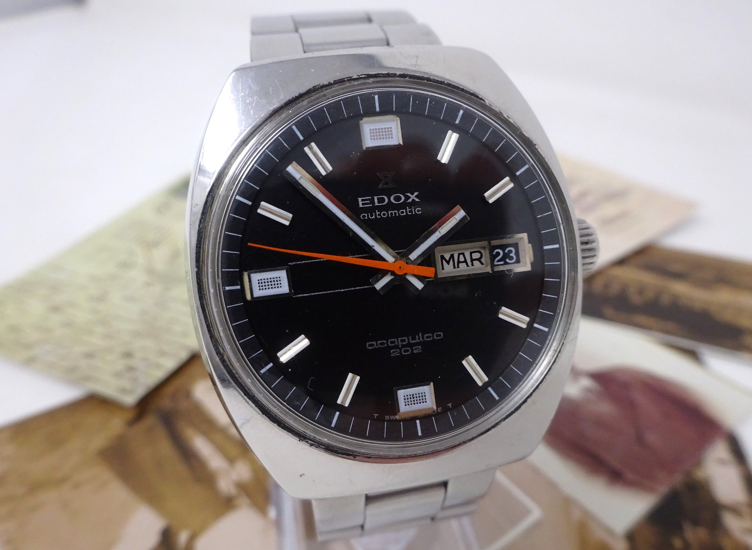 EDOX Acapulco 202 Swiss Men's Wristwatch Mechanical Automatic