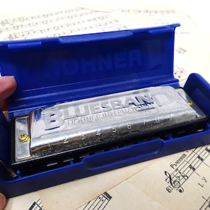M.HOHNER Vintage Harmonica with Original Box, German Mouth Harmonica, Musical Instrument, Germany 1970s