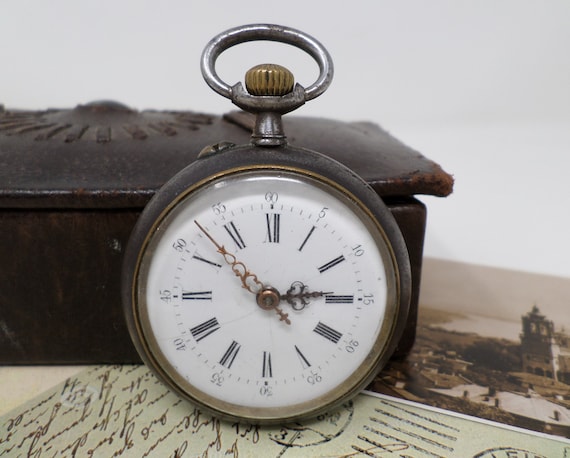 1910s Swiss Pocket Watch, Vintage Men's Mechanica… - image 1