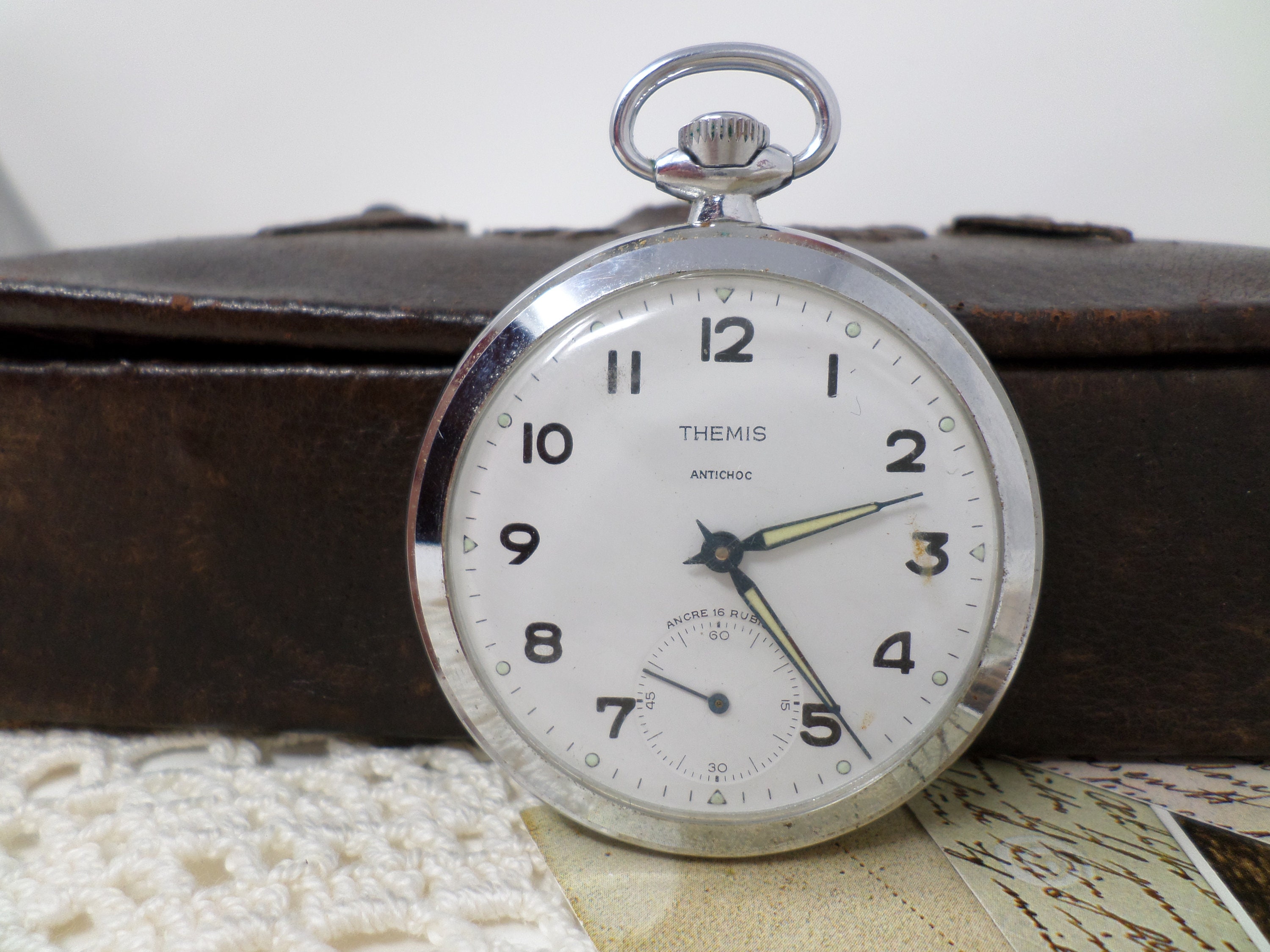 Montre De Poche Ancienne CIVIS 21 Plaquée Or - Bijou Antichoc Fonctionnel - Occasion