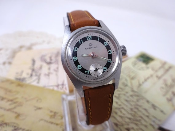Reloj de pulsera suizo vintage Certina para mujer, reloj de pulsera de  cuarzo para mujer, reloj para mujer, marcadores de esfera brillantes,