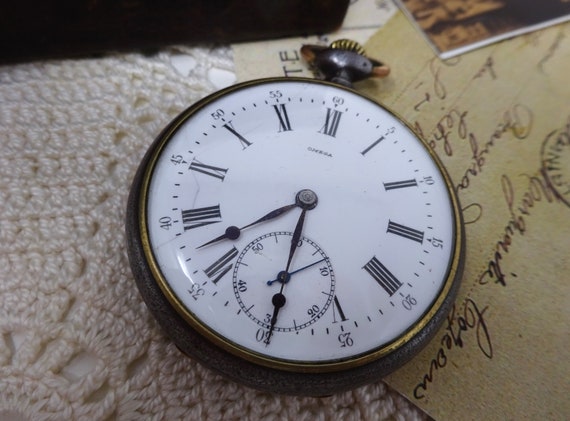 OMEGA Swiss Made Antique Pocket Watch, Vintage Me… - image 2