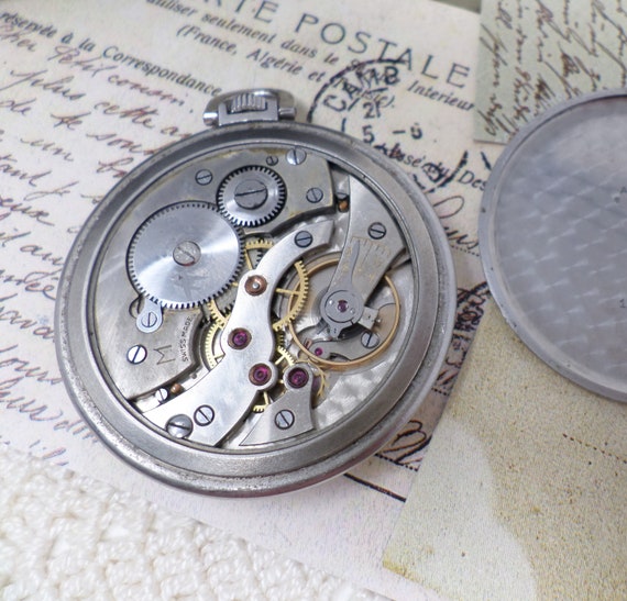 Vintage Swiss Pocket Watch REX, Mens Pocket Watch With