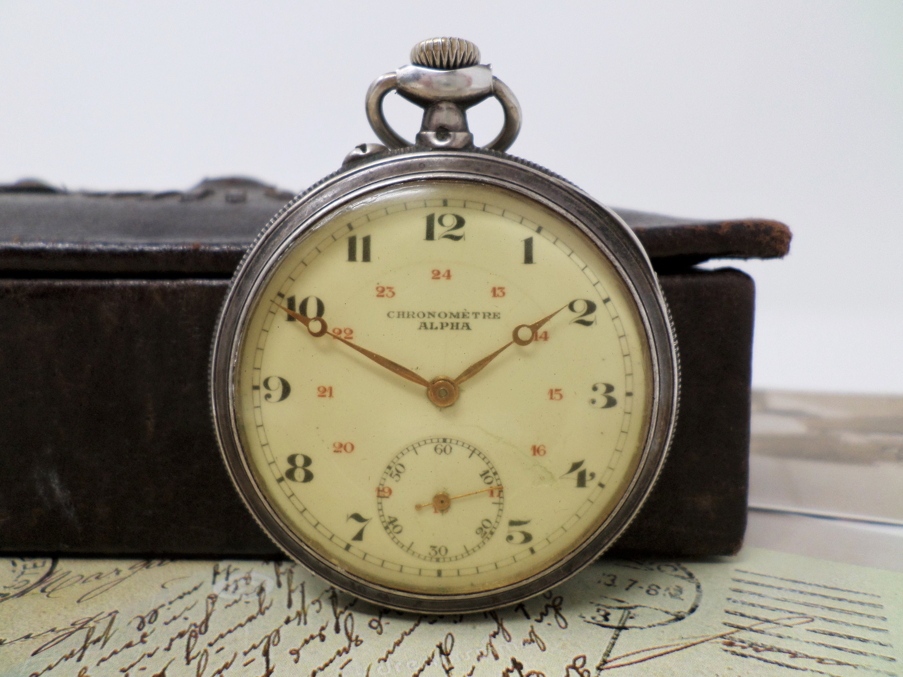 1910s Swiss Silver Pocket Watch ALPHA 