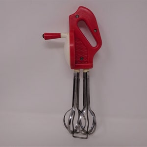 Vintage Hand Egg Beater, Rotary Egg Beater, German Manual Beater, Hand Crank Mixer, Retro Kitchen Decor