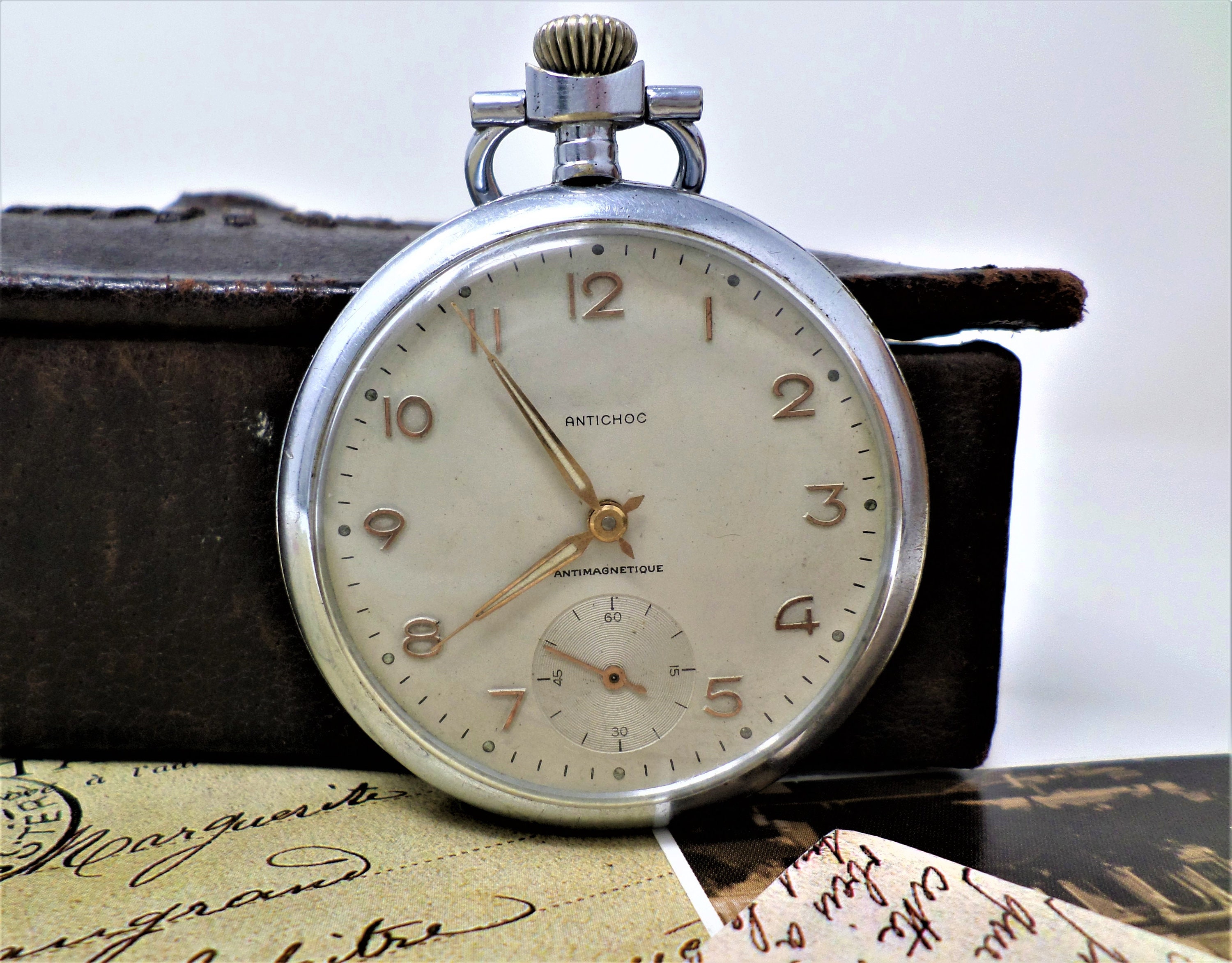 1960s Pocket Watch French Vintage Mens Pocket Watch With Etsy