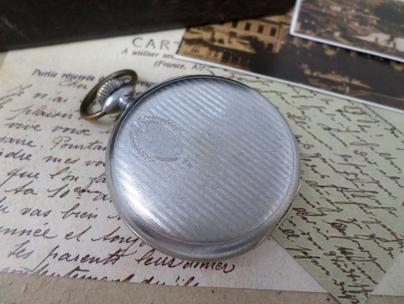 Montre De Poche Mécanique Vintage Unendlich U Homme - Cadran Chiffres Romains, Acier Inoxydable, Chaînes Longue & Courte, Parfait Cadeau Noël