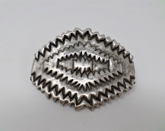 Metall Pointus Paris Vintage Haarspange, Französische Metall Haarspange, Modernist Haarspange, Silberfarbene Haarspange, Haarschmuck, Made in France