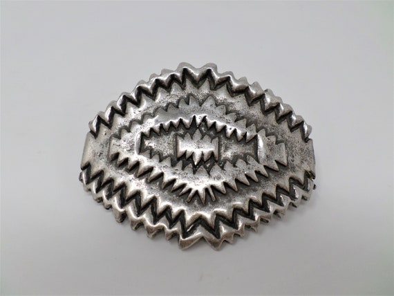 Vintage French metal barrette clip France OLD WORLD VINTAGE French Barrette 80mm- Thick Hair Barrette  main image 2