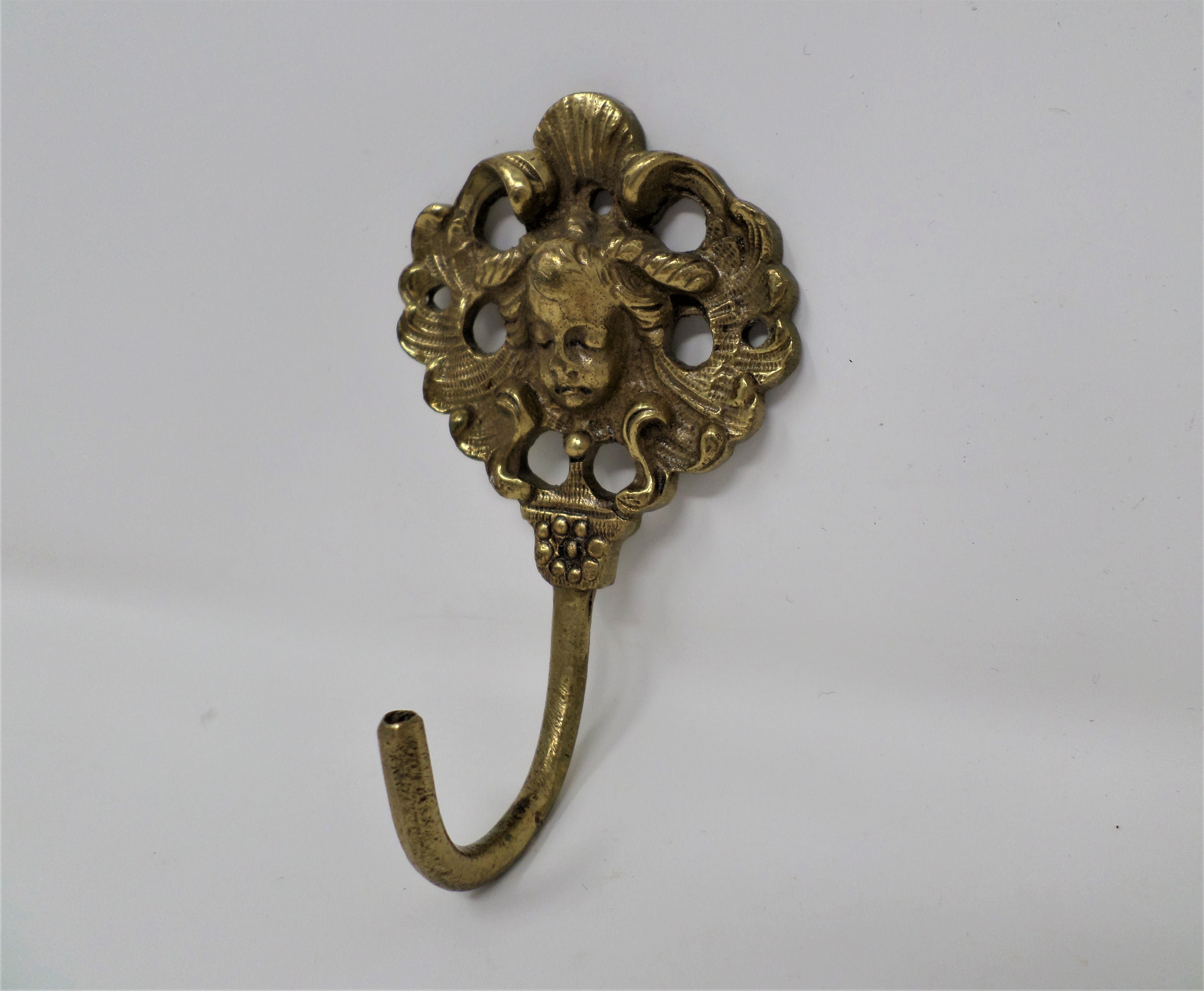 Vintage Brass Head Hook, Girl Women Head Hook, Solid Brass Humah Head Coat  Hangers, Antique Metal Hook, Victorian Style Wall Home Decor 