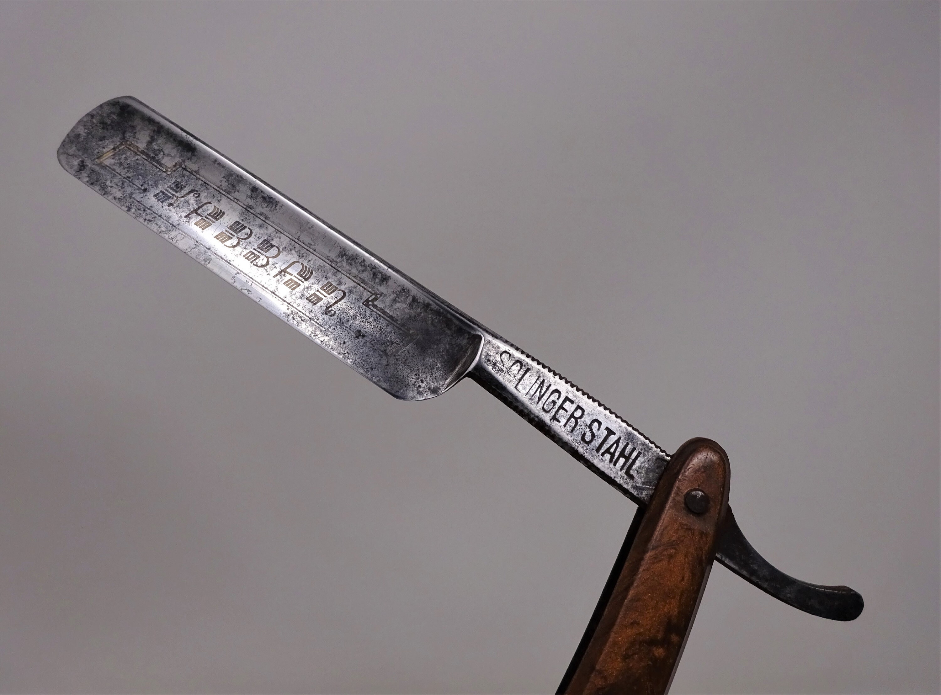 Vintage Straight Razor Solinger Stahl Kabban, Old Shaving Hollow