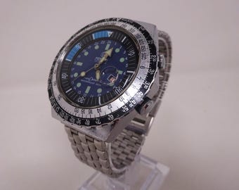 Mortima Vintage Men's Wrist Watch with Date in Working Order, Mechanical French Wristwatch with 17 Jewels, Retro Fashion 1980s
