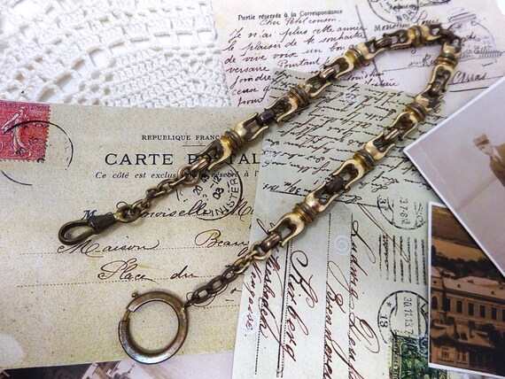 Pocket Watch Vest Chain, Vintage Waistcoat Chain,… - image 2