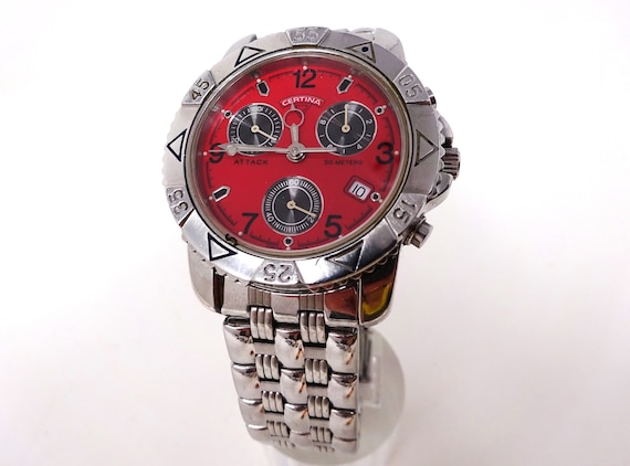 CERTINA Chronograph Wristwatch, Swiss Made Vintage Quartz Mens