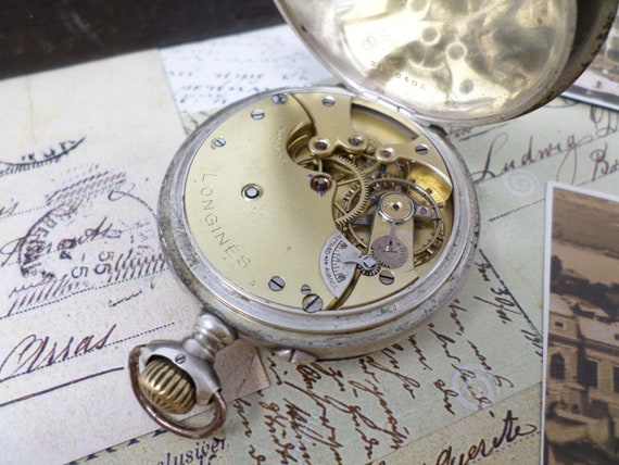 LONGINES Antique Swiss Pocket Watch with Movement… - image 9