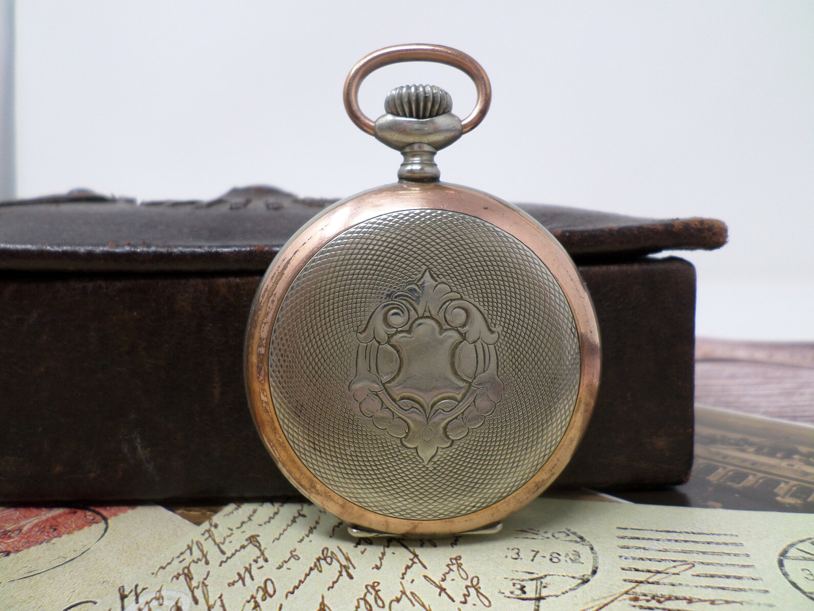 JUNGHANS Pocket Watch With Porcelain Dial Vintage German Mens Etsy
