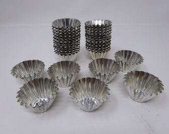 ブリキ製ベーキングモールドカップ 料理アート ミニタルト缶 フランス