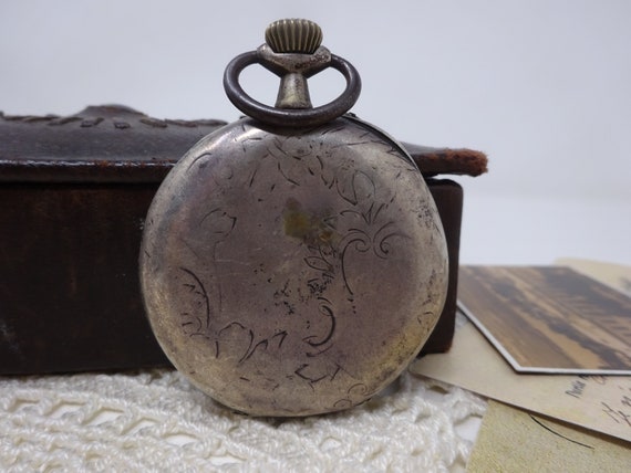 1910s Swiss Silver Pocket Watch Chronometer with … - image 3