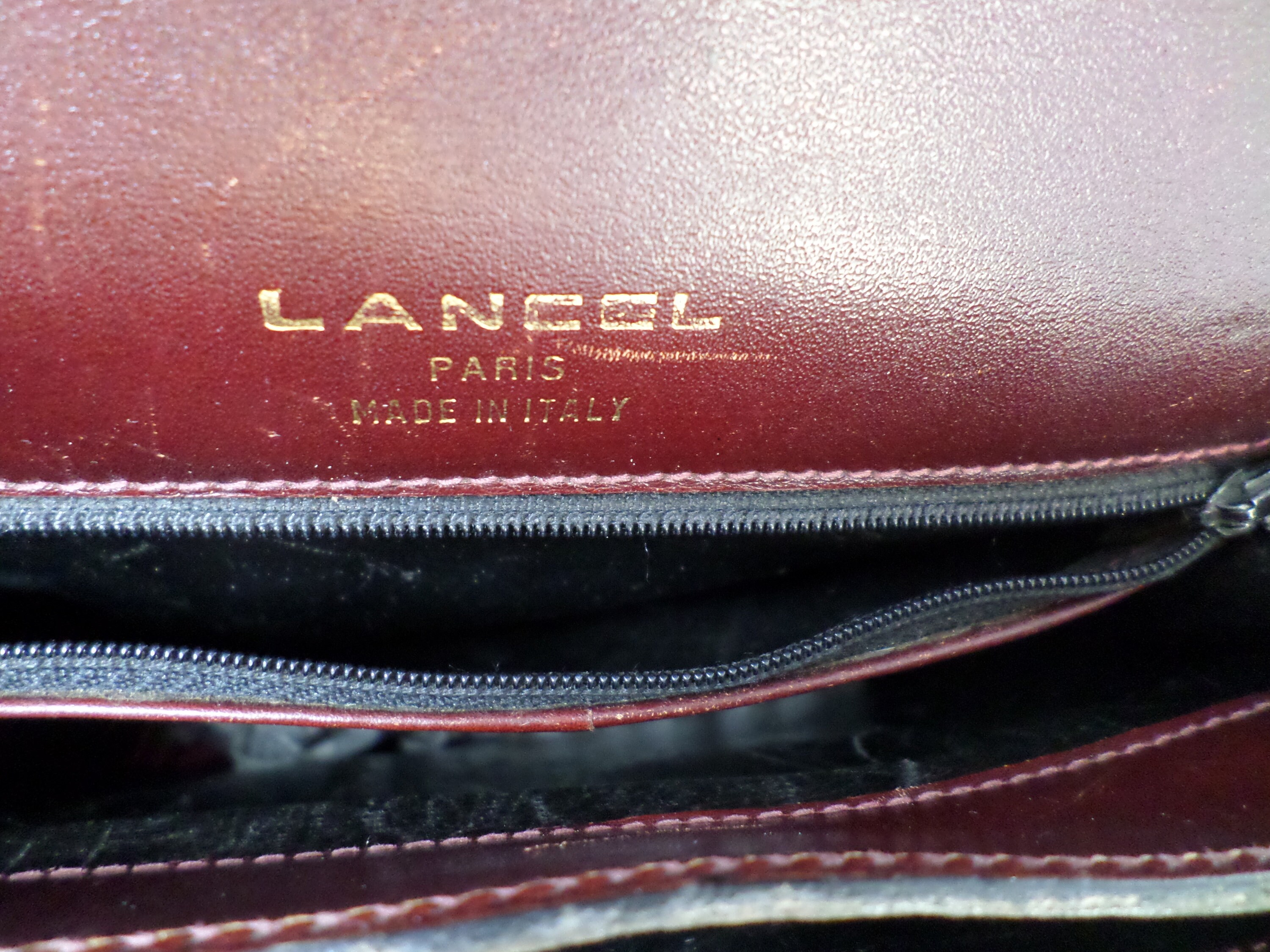 LANCEL Vintage Italy Men's Leather Messenger Bag, iPad Bag