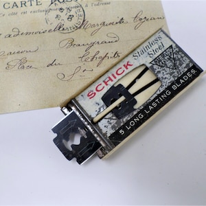 5 Stk. Rasierklingen SCHICK mit Box, Rasiermesser, Rasierklingen, Rasierklingen, Friseur Shop Dekor
