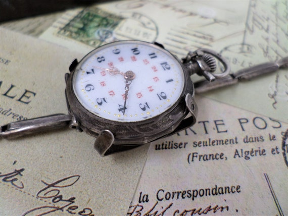 Antique Silver Lady's Pocket Watch Conversion Wris