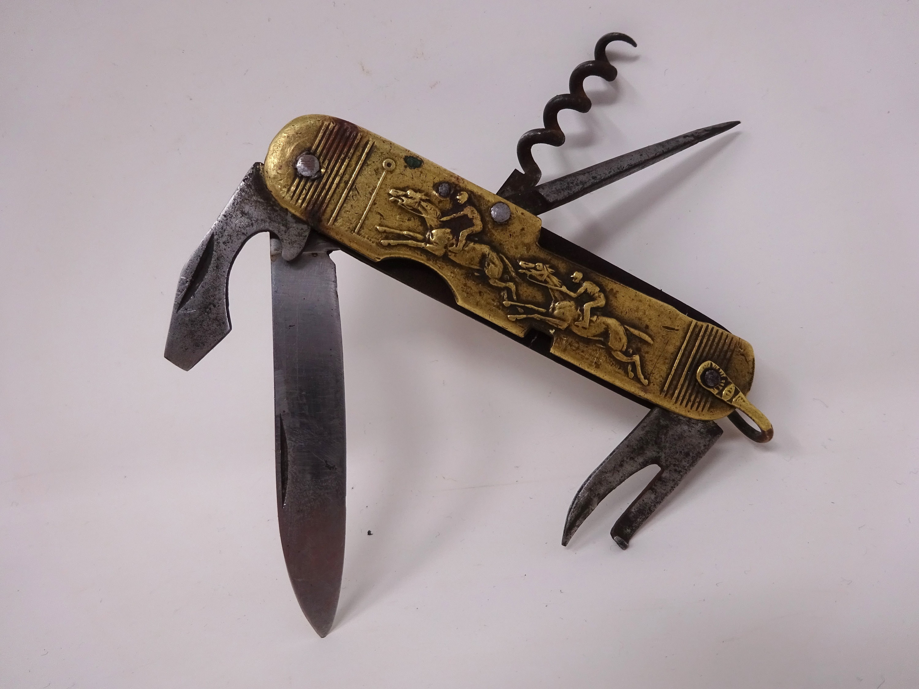 Brass Pocket Knife Pendant, Vintage French Pocket Knife, Antique Folding  Knife, Old Penknife, Collectibles Knives 