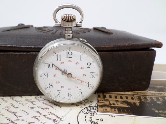 Antique Swiss Silver Pocket Watch, Vintage Men's Pock… - Gem
