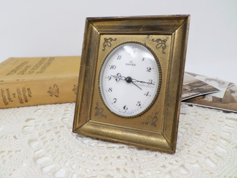 Réveil De Bureau Vintage Swiza 8 JOURS - Mécanique à Remontage Manuel - Années 60 - Neuf Sans étiquette
