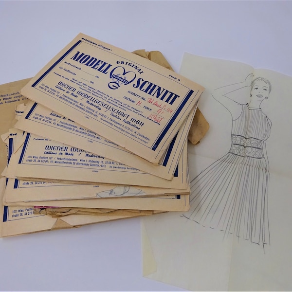 Vintage Sewing Pattern, Dress Fashion for Women 60s 70s, Modell Schnitt, Schnittmuster