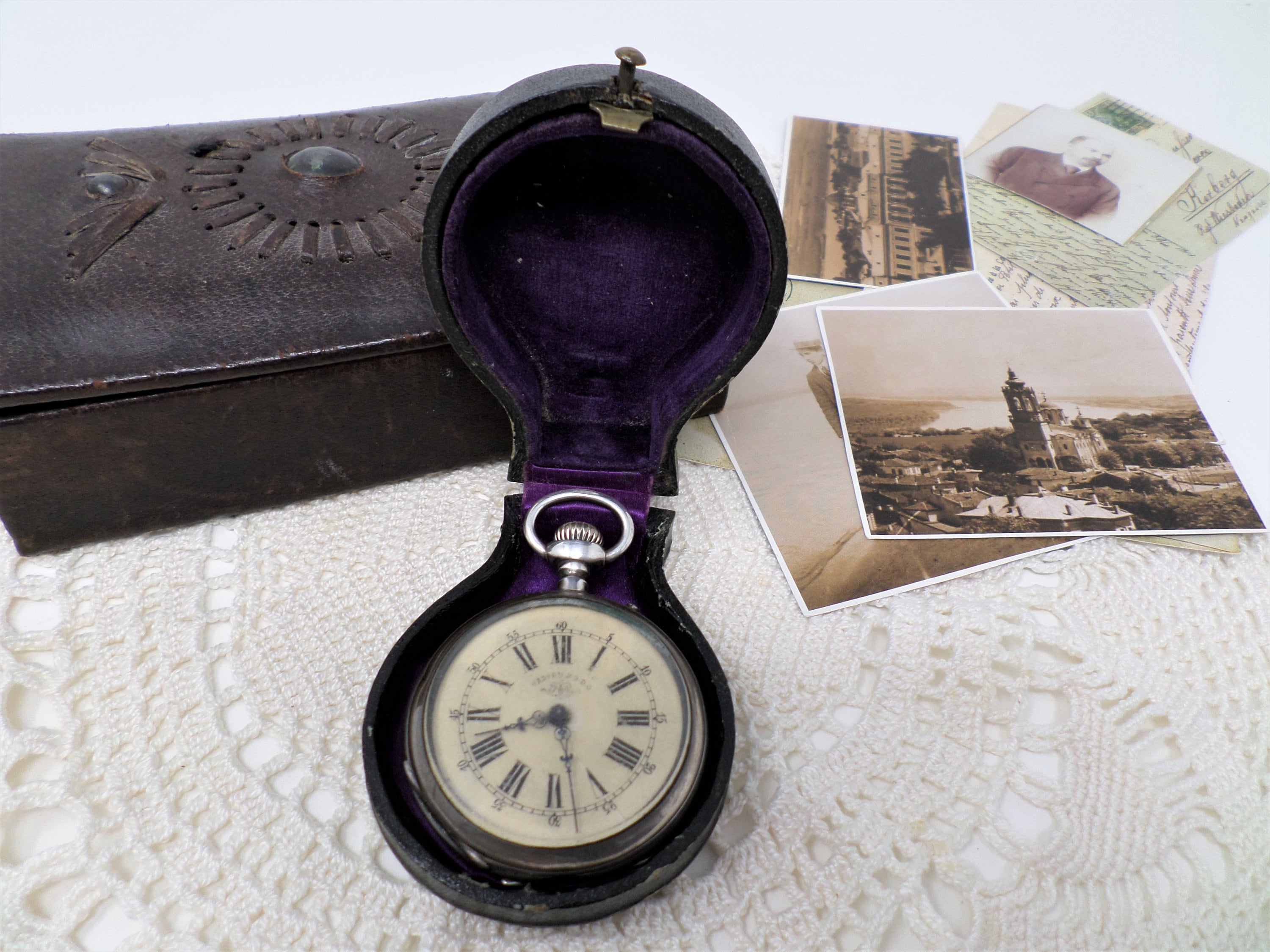 1882 Silver Swiss Pocket Watch, Vintage Pocket Watch, Antique Men's Working Watch, Mechanical Cylinder Movement