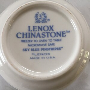 Lenox Chinastone, Blue Patterns, Choice of Piece, Country, Sky and For the BLUE, Discontinued 1990's, Made USA image 8