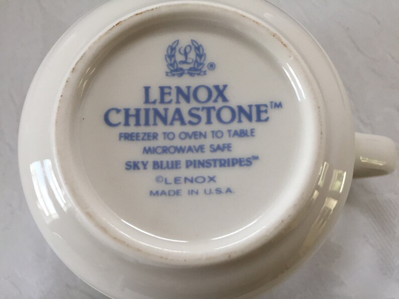 Lenox Chinastone, Blue Patterns, Choice of Piece, Country, Sky and For the BLUE, Discontinued 1990's, Made USA image 8