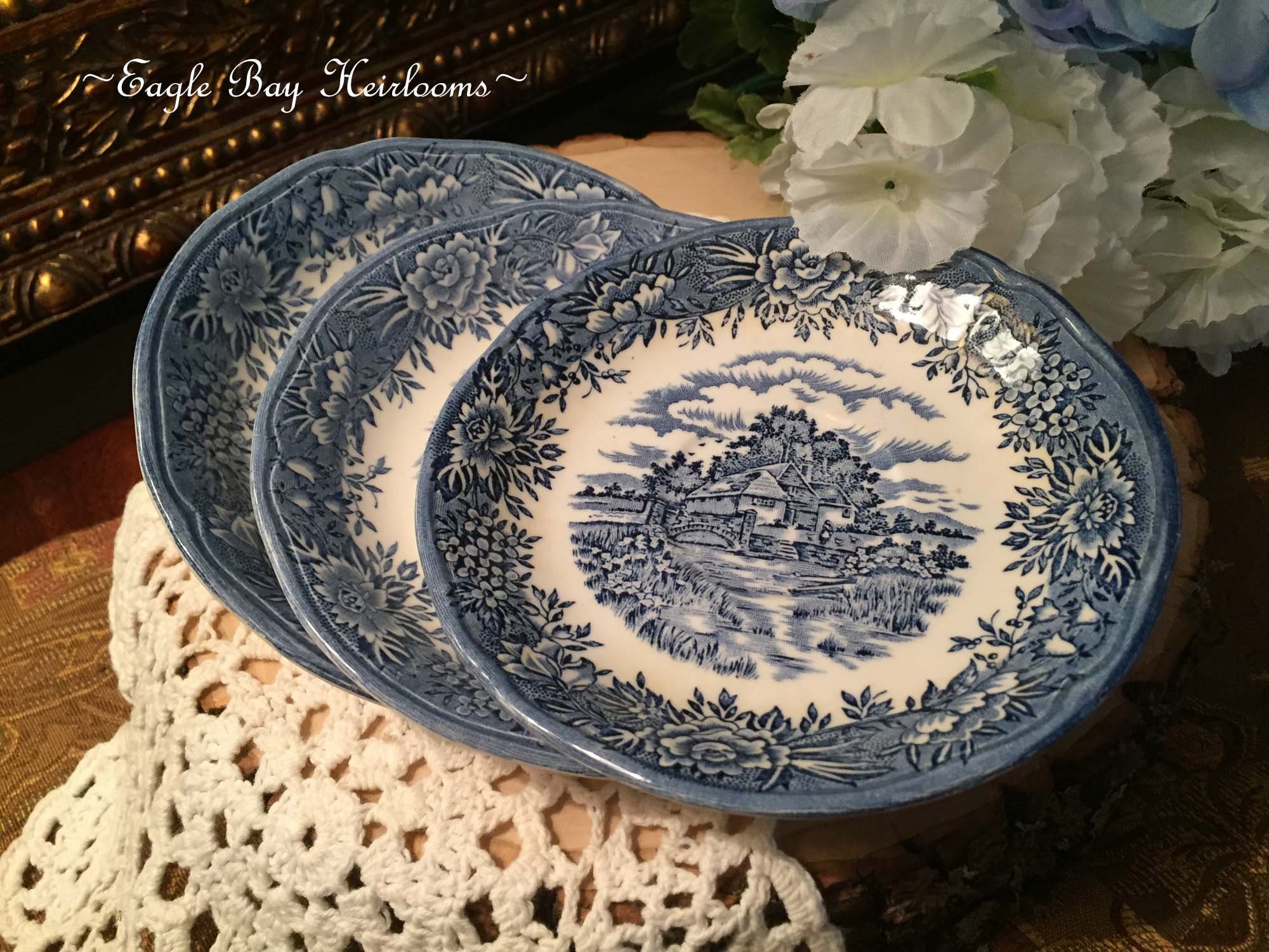 Salem China, English Village Blue, Olde Staffordshire