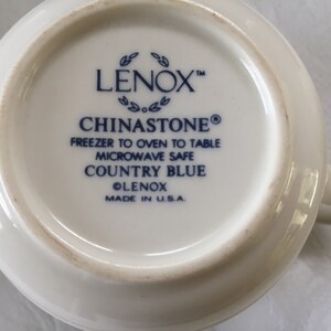 Lenox Chinastone, Blue Patterns, Choice of Piece, Country, Sky and For the BLUE, Discontinued 1990's, Made USA image 9