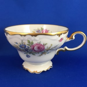 SALE*****Footed Orphan TEACUP Rosenthal-Continental, Selb Germany, Pompadour, CHERISH, c. 1939-5