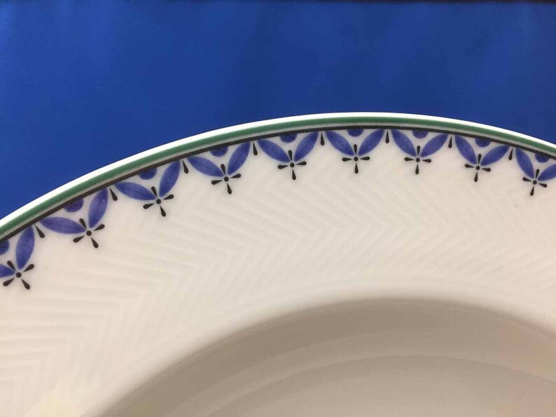 Luxembourg Blue Design CASA LOOK Villeroy /& Boch Large Rimmed Soup Bowl 9-18