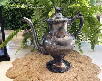 Silverplate, Webster Wilcox Chased, Holloware, Coffee Pot by Int'l Silver