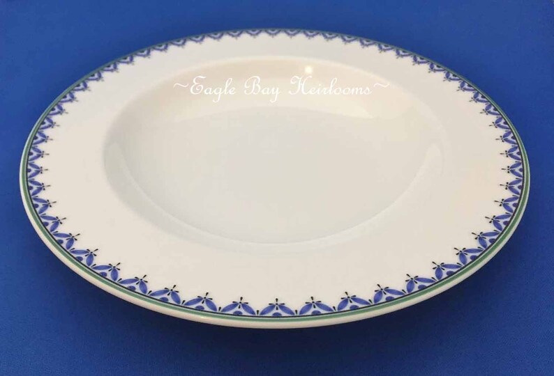 Luxembourg Blue Design CASA LOOK Villeroy /& Boch Large Rimmed Soup Bowl 9-18