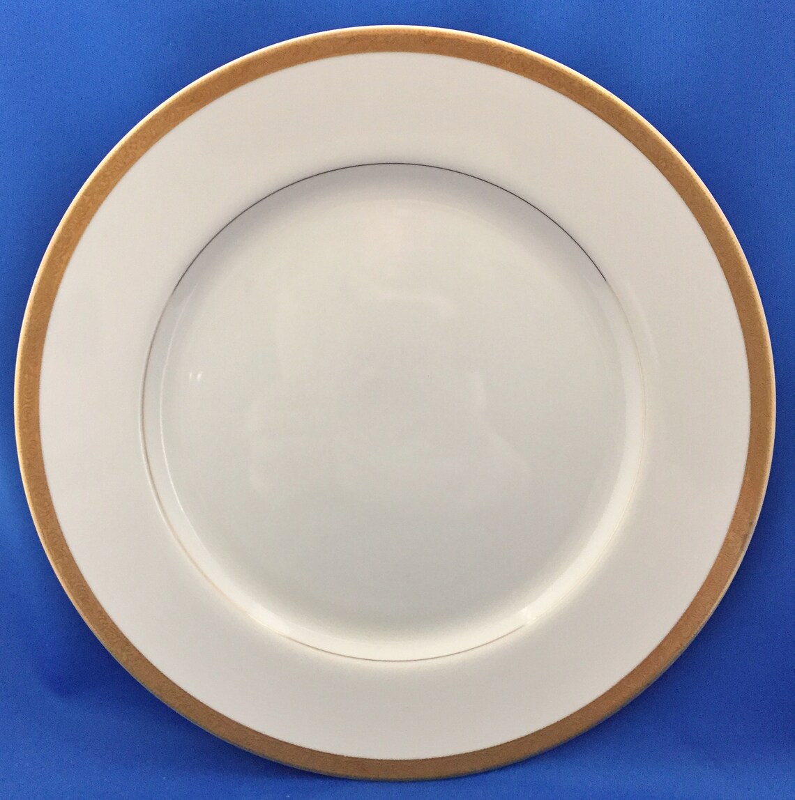 Mikasa Colony Gold Dinner / Charger Plate Ivory China Etsy