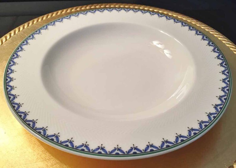 Luxembourg Blue Design CASA LOOK Villeroy /& Boch Large Rimmed Soup Bowl 9-18