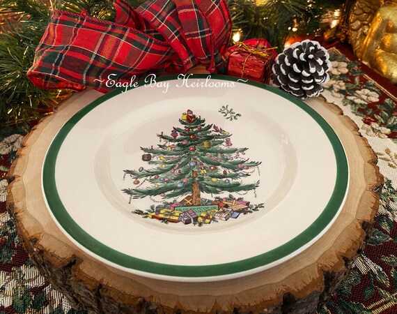 Vintage Spode, England, Christmas Tree Pattern, SALAD PLATE