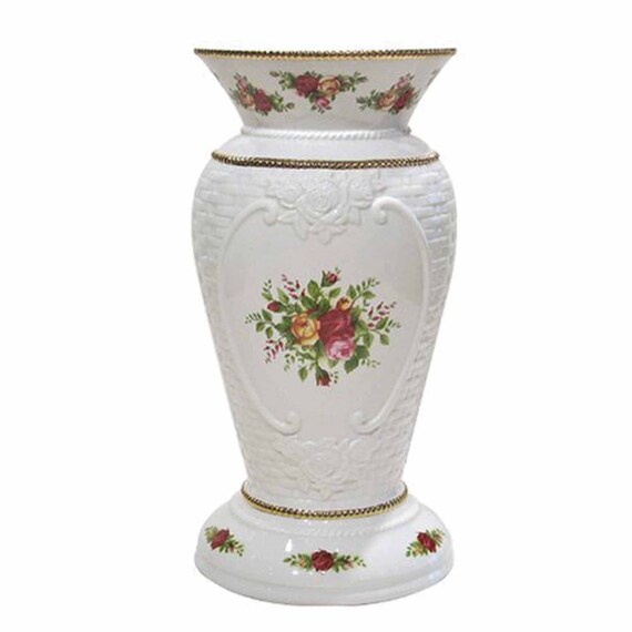 Royal Albert Old Country Roses Basket Weave Large Cameo Etsy