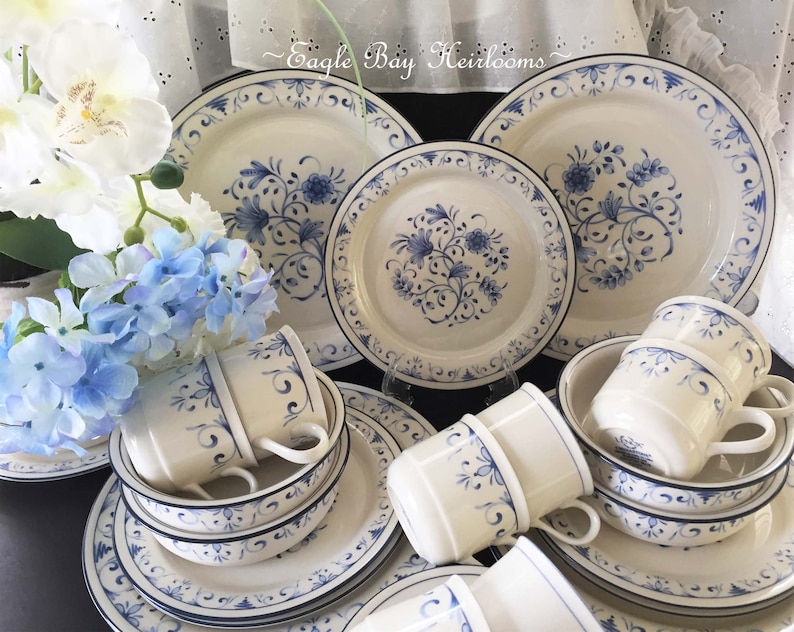 Lenox Chinastone, Blue Patterns, Choice of Piece, Country, Sky and For the BLUE, Discontinued 1990's, Made USA image 1