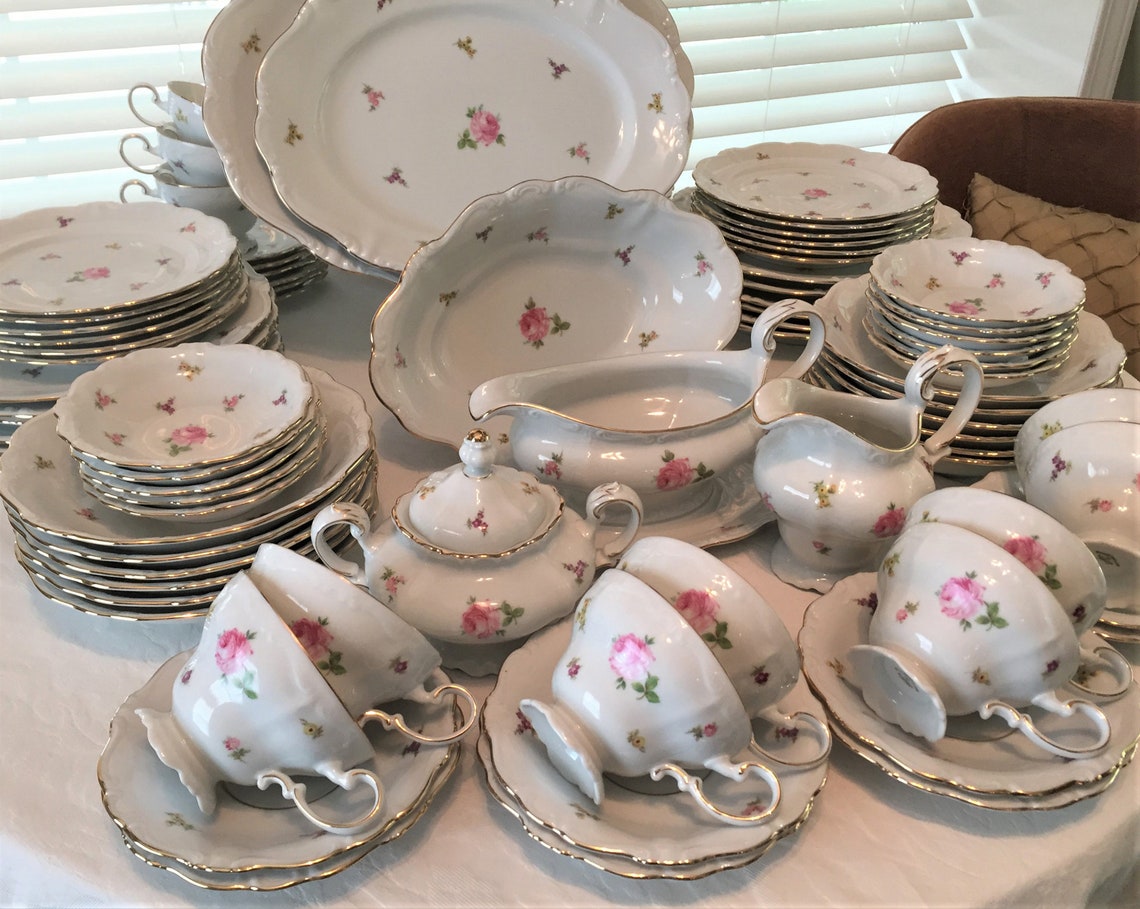 Fruit Sauce Bowl Johann Haviland Rosebud Bavaria Germany Etsy