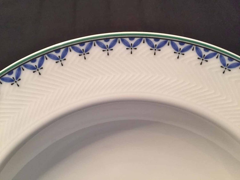 Luxembourg Blue Design CASA LOOK Villeroy /& Boch Large Rimmed Soup Bowl 9-18